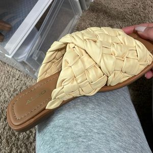 Never worn Aldo slides